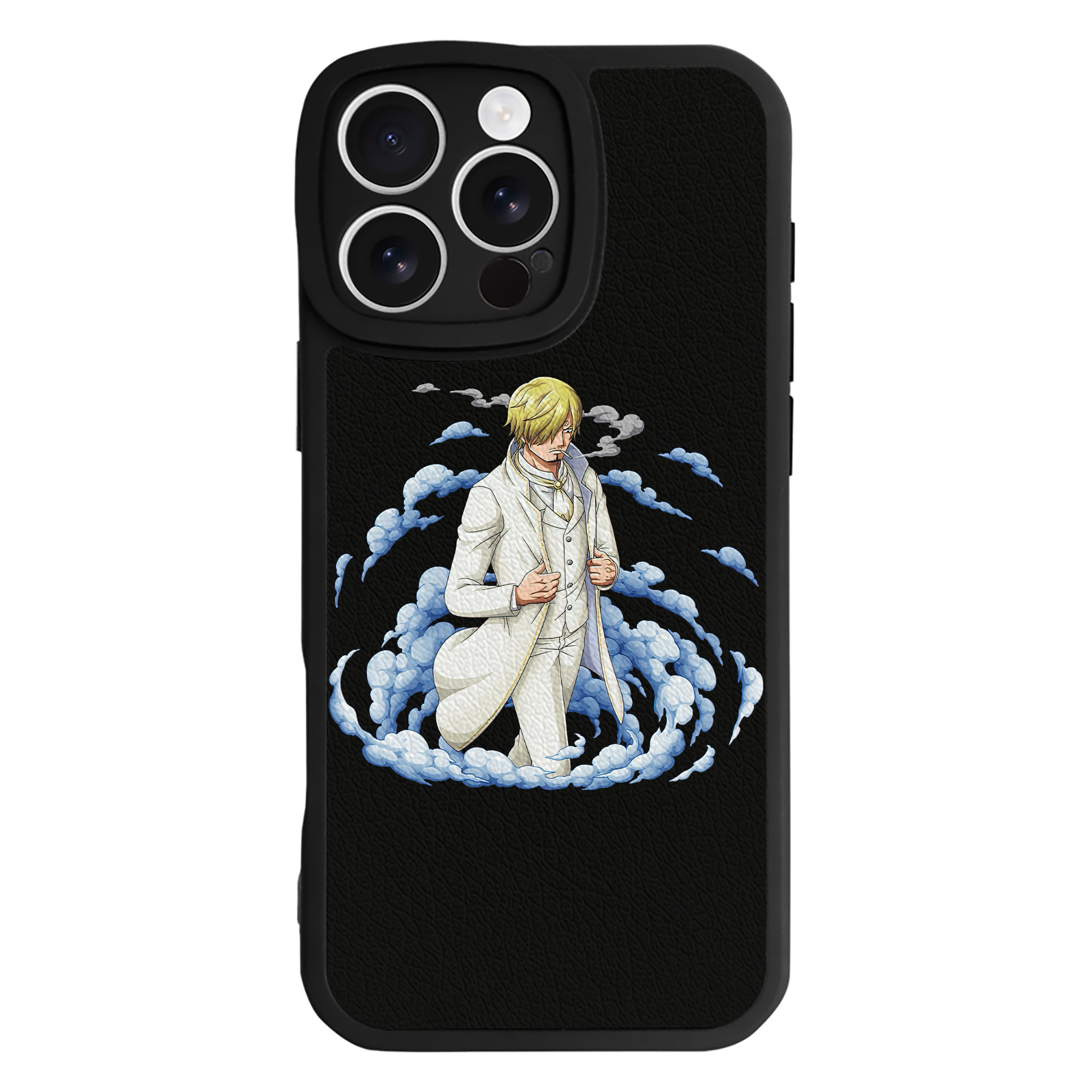 （画像用） ワンピース サンジ ONE PIECE Sanji 【iPhone 16シリーズ対応】シリコンスマホケース（レザー調） 材質：シリコン